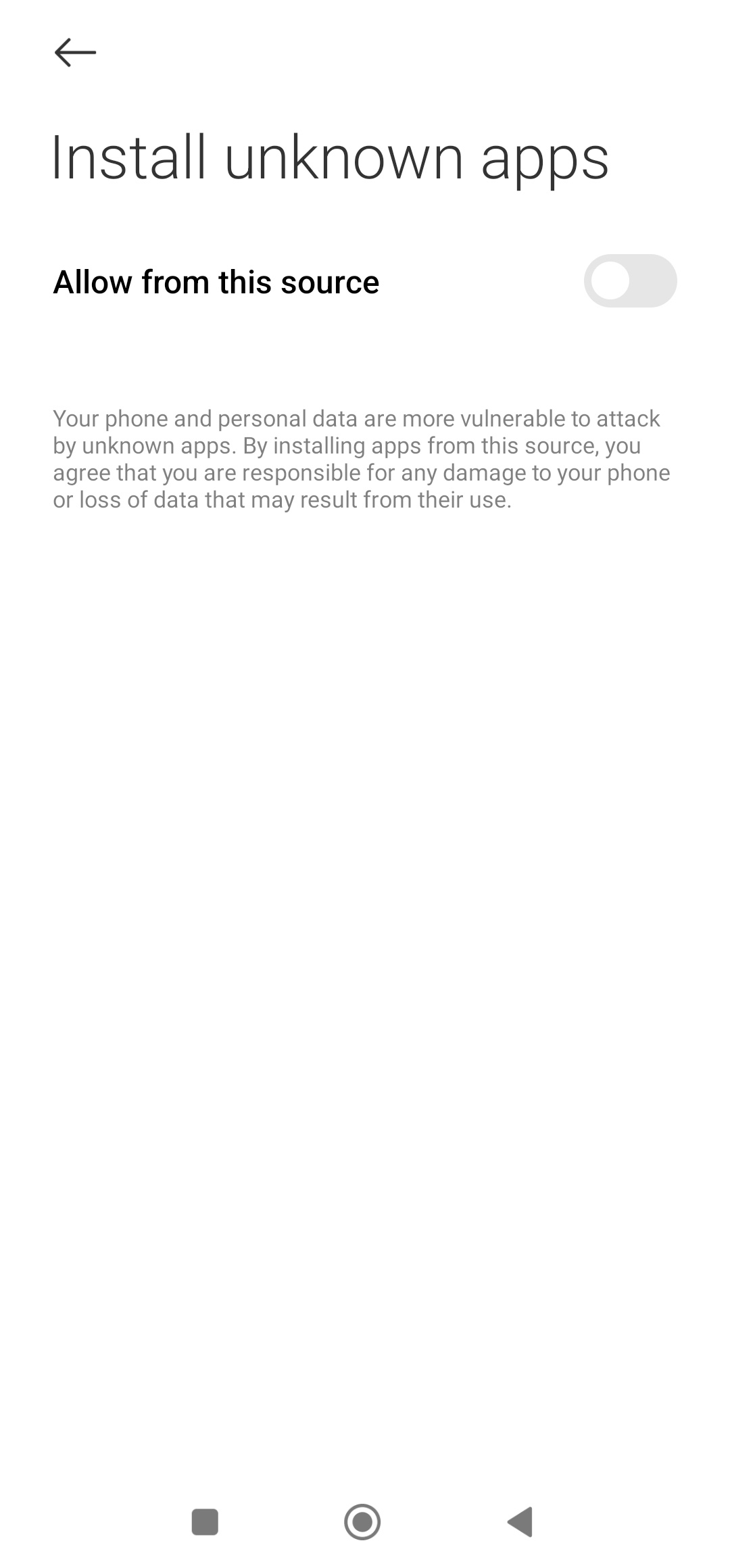 install unknown apps